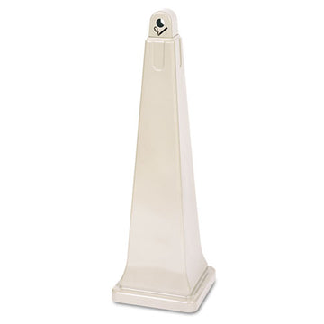 Rubbermaid® Commercial Groundskeeper Cigarette Waste Collector, Pyramid, 1 Gal, Plastic-steel, Beige freeshipping - TVN Wholesale